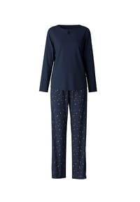 CALIDA - Sweet Dreams Schlafanzug, Schlüsselloch-Ausschnitt, für Damen - 488 PEACOAT BLUE