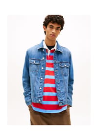 TOMMY Jeans - Jeansjacke, Klappkragen, für Herren - 1A5  DENIM MEDIUM