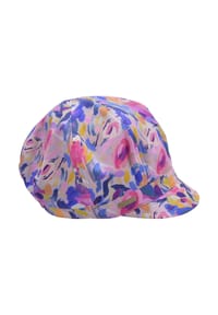 SEEBERGER - Baumwollstoff Ballonmütze  mit Blumendruck 55762-0 - rose