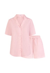 seidensticker - Shorty Cotton Woven, Reverskragen, für Damen - 227 ROSA
