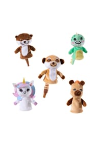 heunec® - Kuscheltier Fingerpuppen - Set 5fach - mehrfarbig