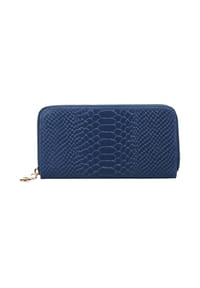 Cluty - Geldbörse Echt Leder, Made In Italy - blau