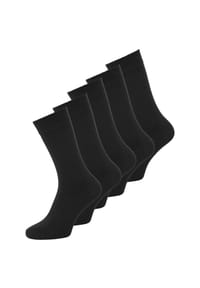 JACK & JONES - Herren Socken Bambus 5er Pack - JACBASIC, One Size - Grau/Blau/Schwarz