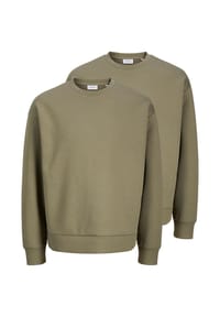 JACK & JONES - Sweatshirt 2er Pack Barron - Beige / schwarz