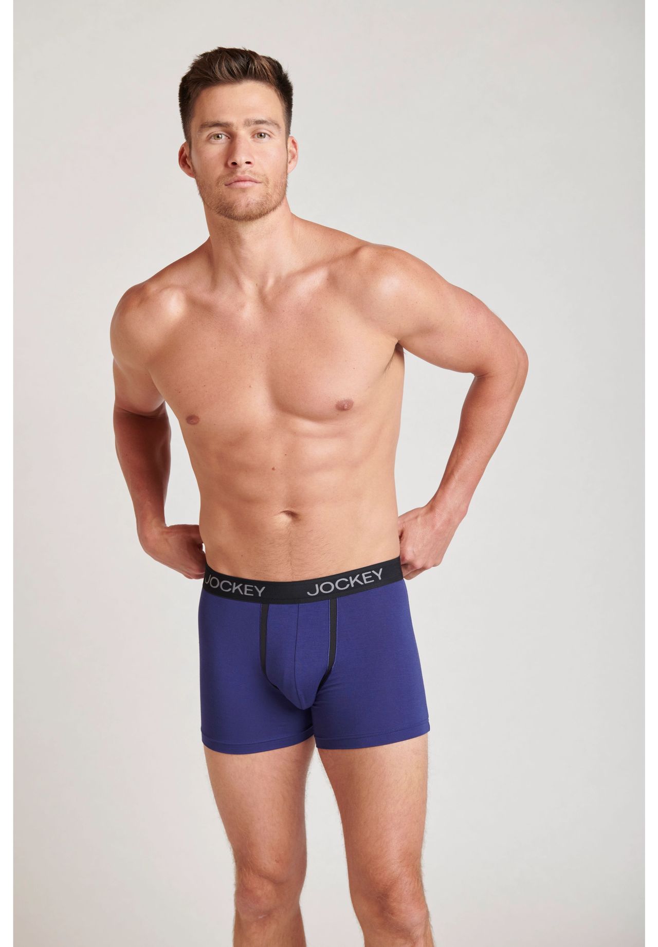 Jockey® Chafe Proof Pouch Pants, 2Er-Pack, Logo-Gummibund, FüR Herren, Blau, S