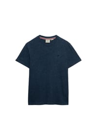Superdry. - T-Shirt Logo Shirt mit Stickerei - dunkelblau