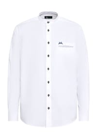 Alpenfeeling - Trachtenhemd Bert, Langarm, Stehkragen, für Herren - W-BLAU