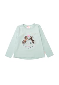 JETTE - Langarmshirt, Pailletten, für Kinder - ICE GREEN