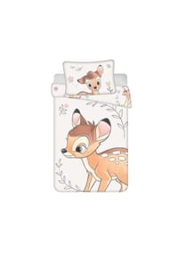 COFI - Bambi Bettwäsche-Set – Bettbezug 100x135 cm + Kissenbezug 40x60 cm - Weiß 100x135cm