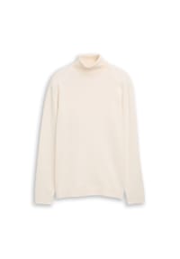 TOM TAILOR - Rollkragenpullover, Baumwolle, für Herren - 29999 BLACK