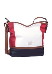 TOM TAILOR - JUNA Umhängetasche, Kunstleder, Blockstreifen, für Damen - MIXED MARI