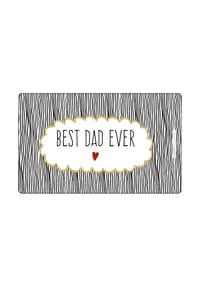ppd - Frühstücksbrettchen Tray Best Dad, Resopal, 14.3 x 23.3 cm - Mehrfarbig