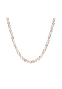 VALERO PEARLS - Damen Kette aus 925/- Sterling Silber in Silber mit Süßwasser-Zuchtperle - multicolor