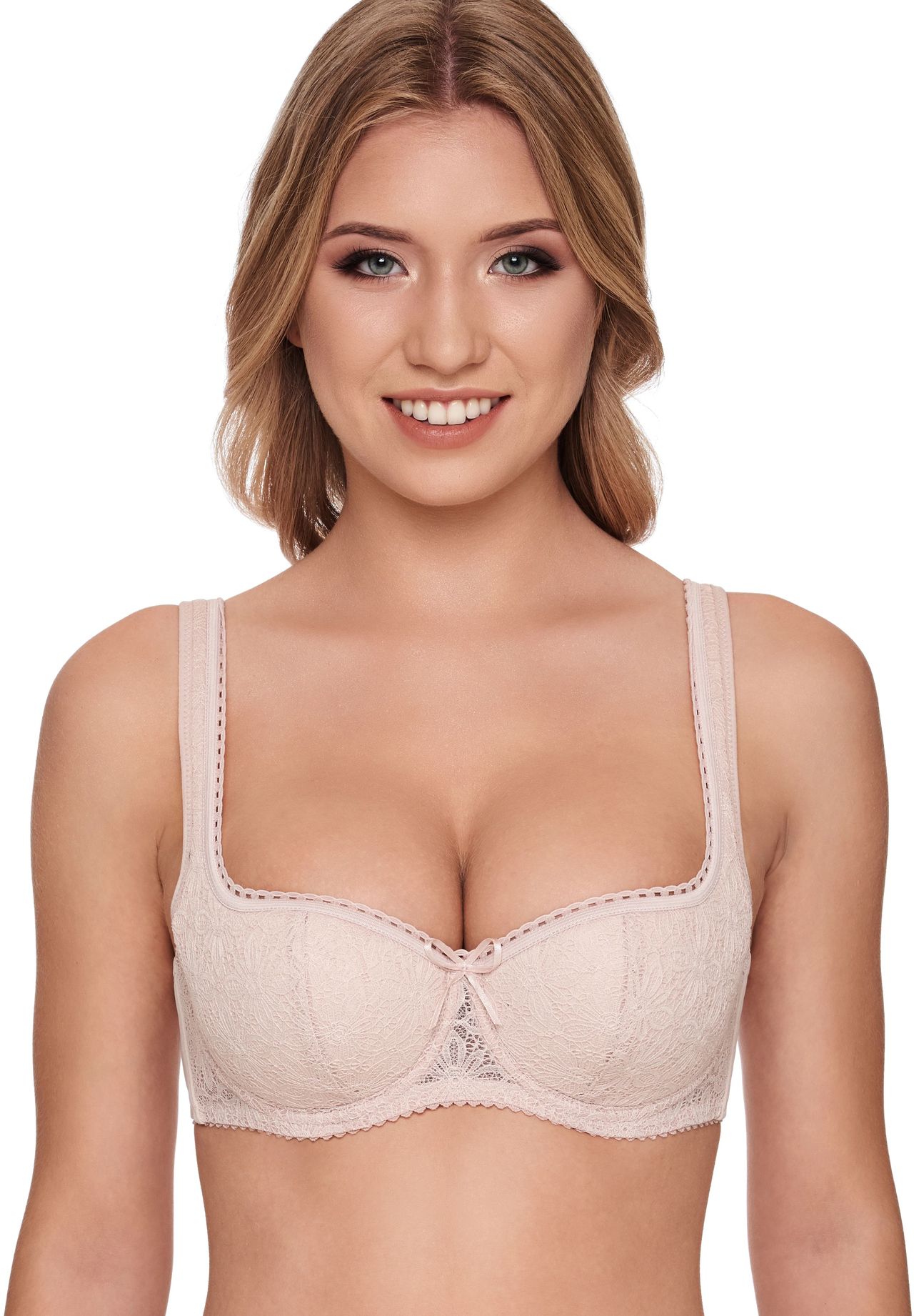 Susa Dirndl-Bh, BüGel, Florale Spitze, FüR Damen, Beige|Rosa, 75B