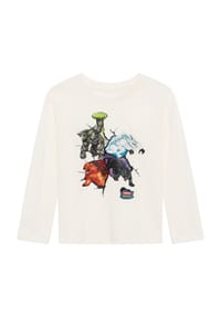 Sanetta - Langarmshirt, Baumwolle, für Kinder - 1948 WHITE PEBBLE