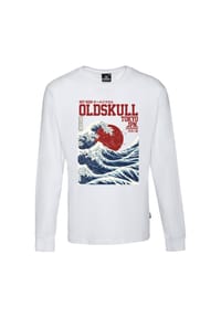 OLDSKULL - Langarmshirt Asian Big W mit coolem Print - White