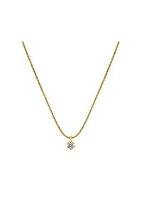 MONCARA - Damen Collier,  375er Gold, 1 Diamant  ca. 0,05 Karat - Gelbgold