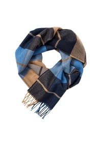 CASAMODA - Herren Schal kariert - Blau