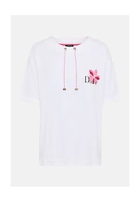 olsen - Sweatshirt mit Placement-Print und überschnittener Schulter - White