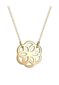elli. - Halskette Blume Floral 925 Sterling Silber - Gold