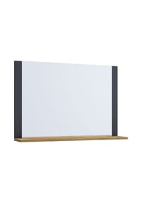 VCM. - Badspiegel | Hängespiegel mit Ablage | modernes Design | Maße ca. H. 55 x B. 80 x T. 17 cm | Wandspiegel – Lendas - Anthrazit