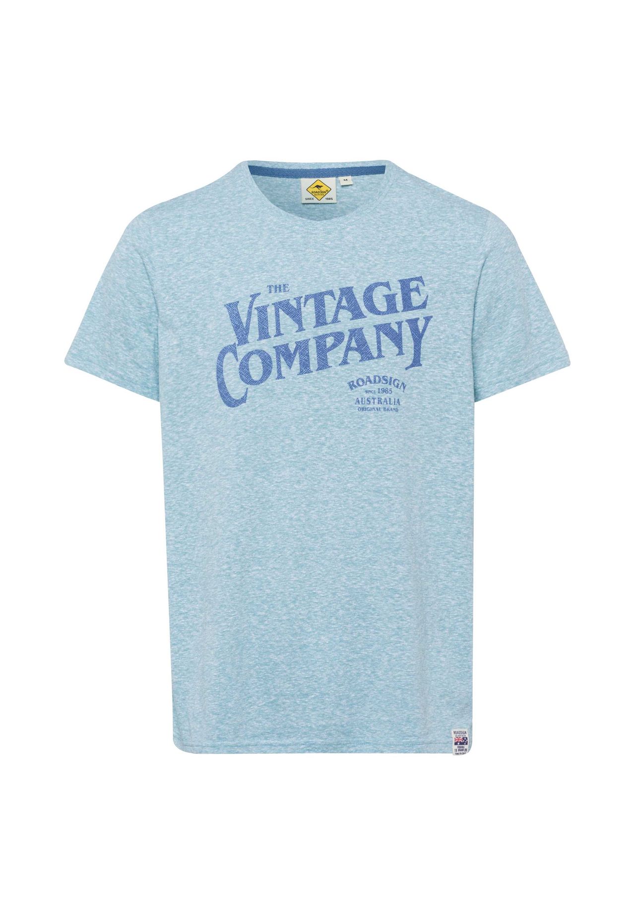 ROADSIGN Australia Herren T-Shirt Melange - Trendiges Basic Shirt