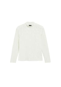 s.Oliver BLACK LABEL - Langarmshirt, Stehkragen, für Damen - 0200 WHITE