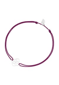 Leaf - Damen Armband, 925er Sterling Silber - LILA/GOLD