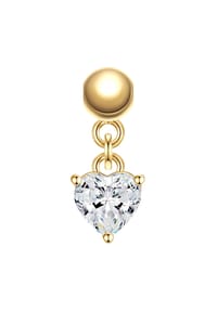 GLANZSTÜCKE MÜNCHEN - Glanzstücke München Charm Herz Sterling Silber Zirkonia 50084177 - gelbgold