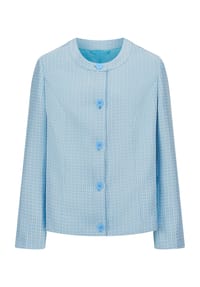 Sieh an! - Bouclé-Blazer - aqua-ecru-gemustert
