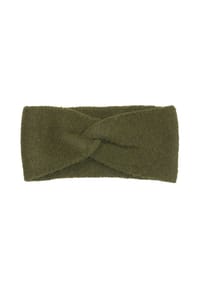 Seasons of April - Stirnband FIONA für Damen, One Size, für Winter & Herbst mit Twist, Knoten - Army Grün