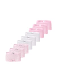 SCHIESSER - Short Slip 9er Pack Kids Girls 95/5 Organic Cotton - Weiß/Rosa-911