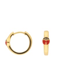 Adelia's - Damen Gold Schmuck 333 Gold Ohrringe  Creolen Marienkäfer Ø 14,1 mm - gold