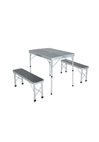 Akord - Roi Campinggarnitur mit Tisch und 2 Bänken - grau