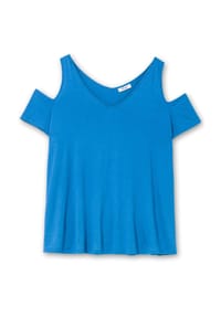 sheego - V-Shirt - kobaltblau