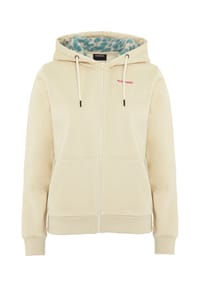 CHIEMSEE - Sweatjacke mit kontrastfarbenem Kapuzen-Innenfutter - 13-0905 Birch