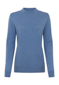 GALERIA - Seide-Cashmere Pullover Rom, Stehkragen, für Damen - BLACK
