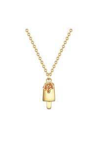 GLANZSTÜCKE MÜNCHEN - Kinder Kette aus 925/- Sterling Silber in Gelbgold mit Zirkonia - gelbgold
