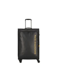 MANDARINA DUCK - Eco Coated Eco Coated 4 Rollen Trolley L 78 cm mit Dehnfalte - black