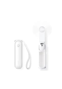 COFI - Jisulife Life8 Mini Handventilator 3in1 mit LED & Powerbank Weiß - weiß 12 × 4 × 3?cm
