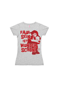 LOGOSHIRT® - New Girls T-Shirt Pippi - Faul Sein - grey-melange