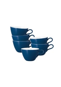 Seltmann Weiden Milchkaffeetassen Life Fashion 370 ml 6er Set - LIFE - blau