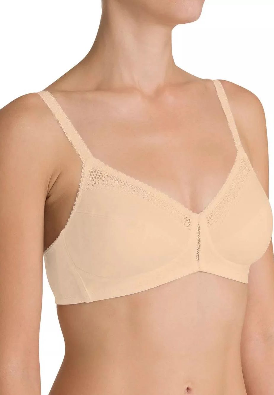 Triumph BüGelloser Bh Cotton Beauty, Spitze, FüR Damen, Beige, 100B