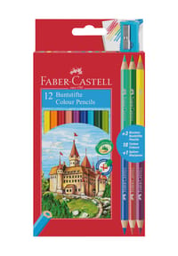 Faber-Castell Buntstifte ECO, 12er-Etui + 3 Bicolor Buntstifte + Spitzer Bild 1