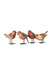LOBERON Vogel 4er Set Siblings rotbraun - Figuren Sets - rotbraun