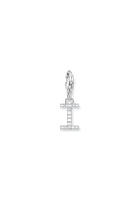 Thomas Sabo - Thomas Sabo Charm-Anhänger Buchstabe I mit weißen Steinen Silber 925 Sterlingsilber - silber, weiß