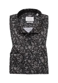 ETERNA - Hemd bedruckt MODERN FIT - anthrazit