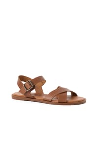 Tamaris - Riemchensandalen, Leder, für Damen - MOCCA