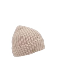 SEEBERGER - Cashmere Aufschlagmütze  grob gestrickt 19012-0 - aubergine
