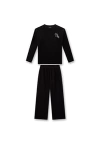 Sanetta - Schlafanzug, Rippblende, für Kinder - 10015 SUPER BLACK